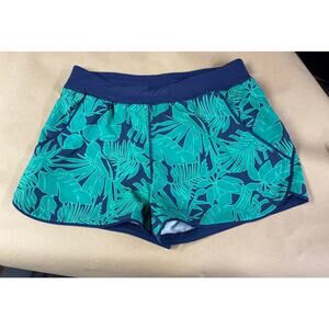 LANDS' END WOMEN'S QUICK DRY ELASTIC WAIST SWIM SHORTS WITH PANTY - size 10